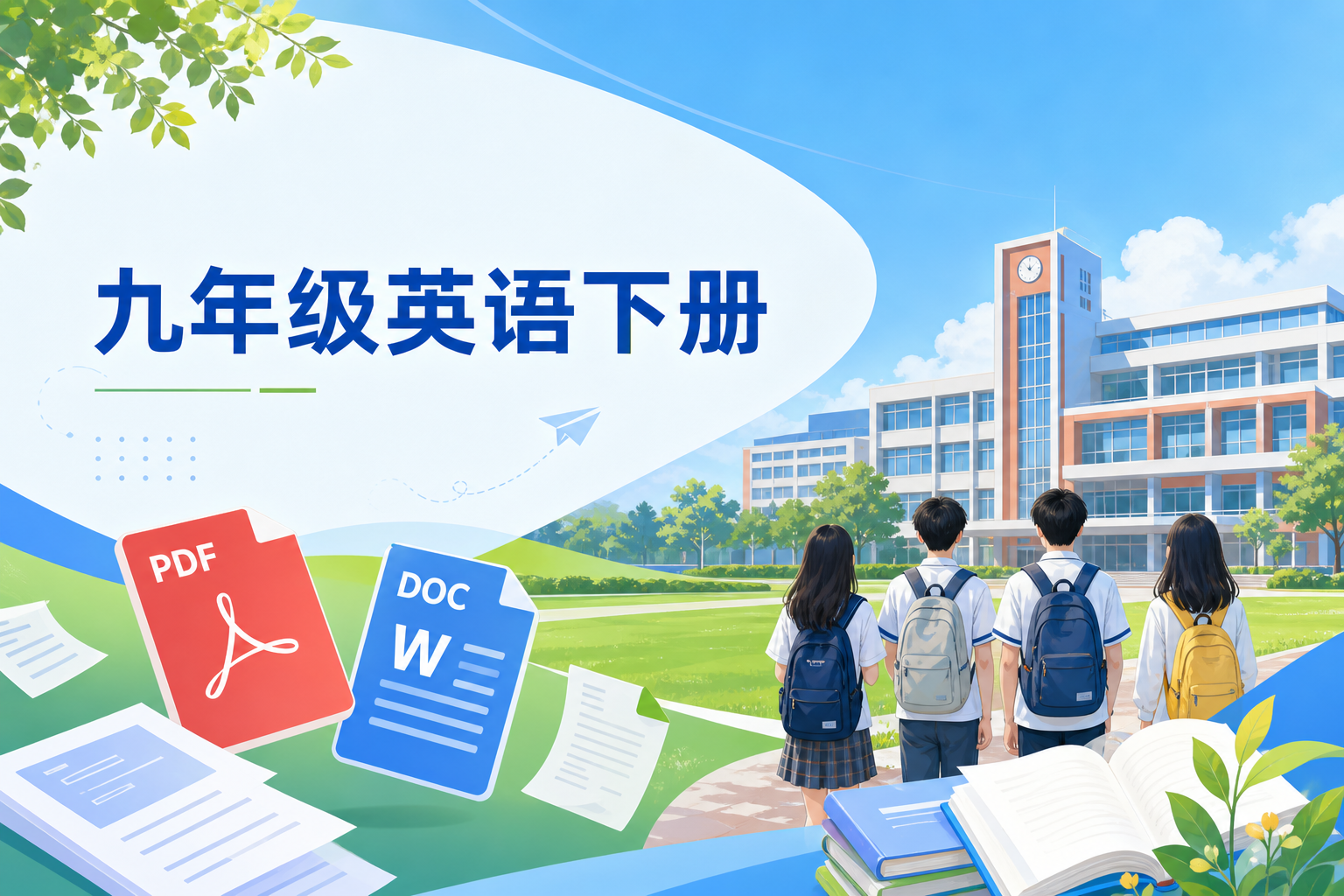 九年级英语知识点PDF/DOC学习资料下载，知识点总结与复习练习合集