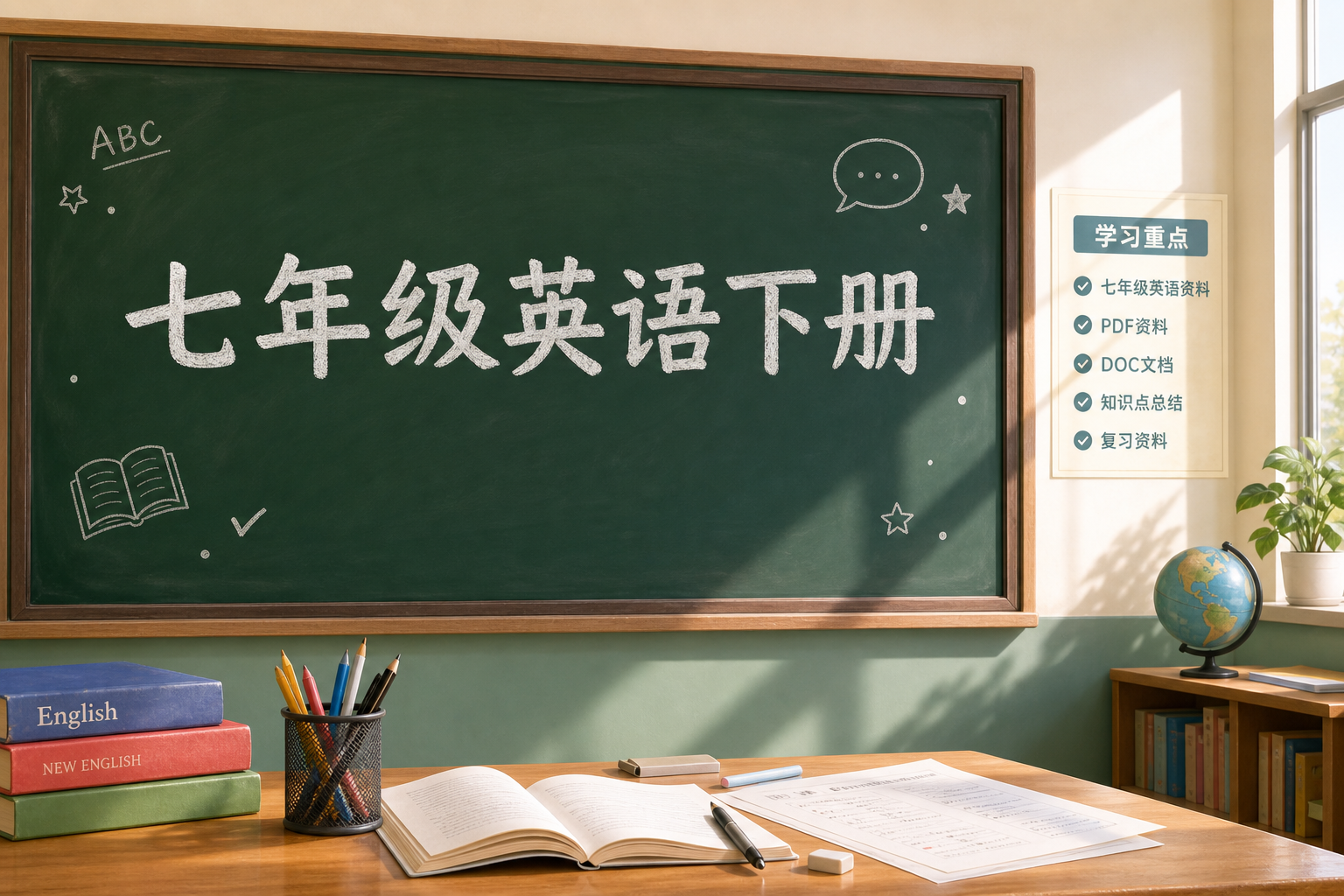 七年级英语PDF/DOC学习资料下载，知识点总结与复习练习合集